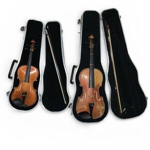 Set of Two Violins with Cases